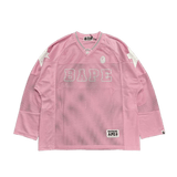 A Bathing Ape Bape Monogram Camo Long Sleeve Football Jersey Baby Pink - Morely TrendsA Bathing Ape Type here:)