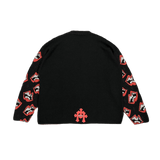 Chrome Hearts Matty Boy Lips Logo Cashmere Jumper Black Red - Morely TrendsChrome Hearts Type here:)