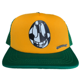 Chrome Hearts Matty Boy Sex Records Smiley Trucker Hat Green/Yellow