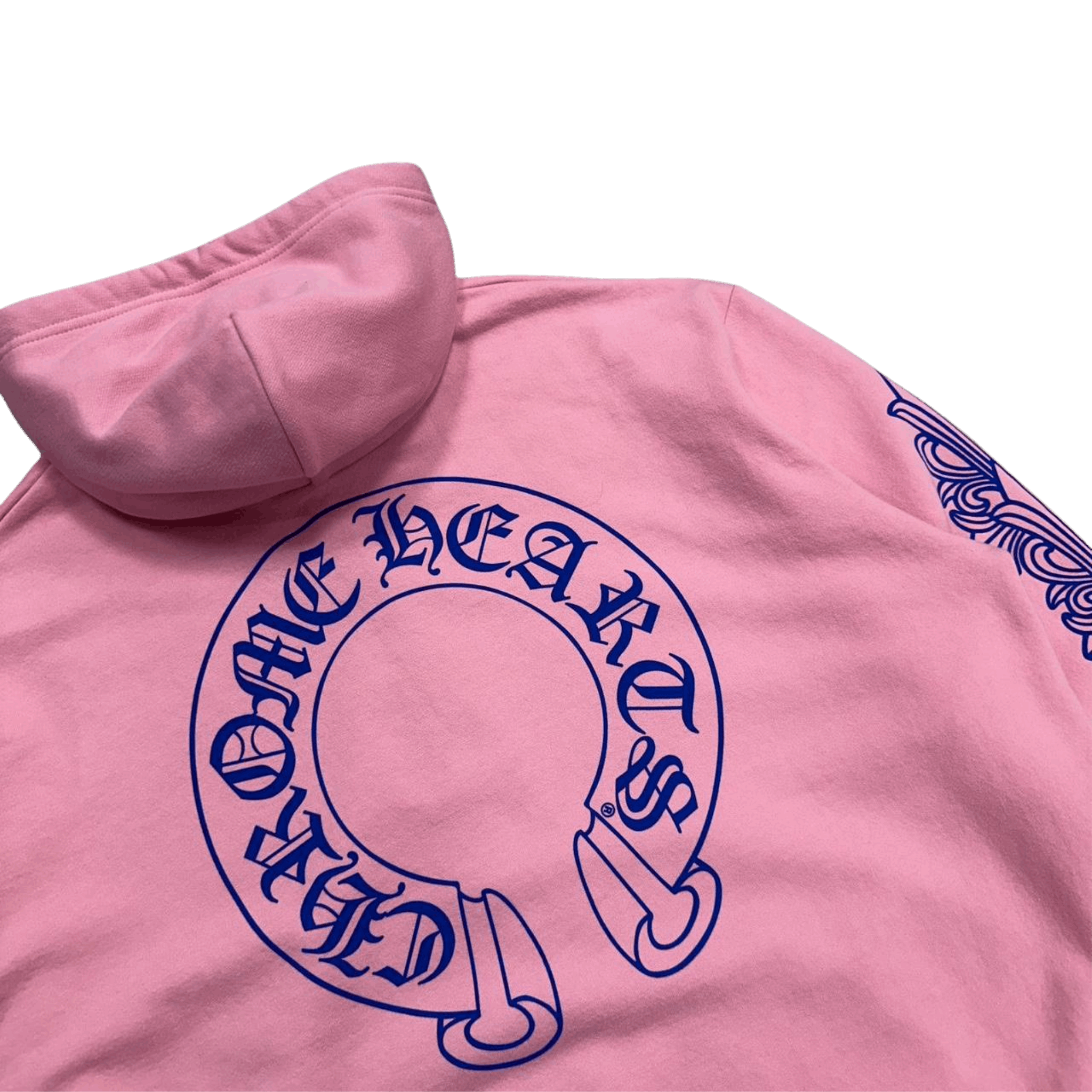 Chrome Hearts Floral Horseshoe Logo Hoodie Pink Blue