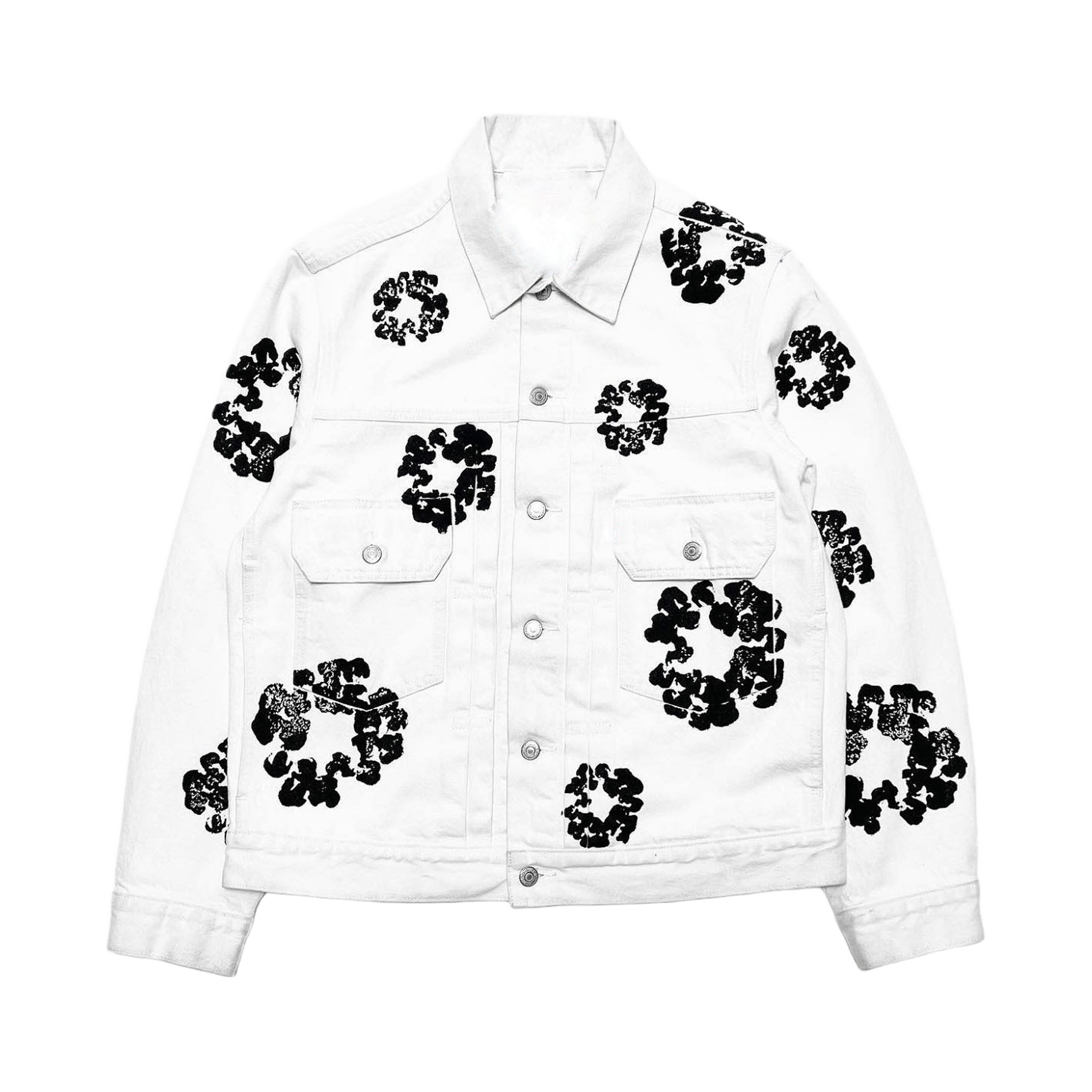 Denim Tears Type II All Over Wreath Jacket White - Morely TrendsDenim Tears Type here:)