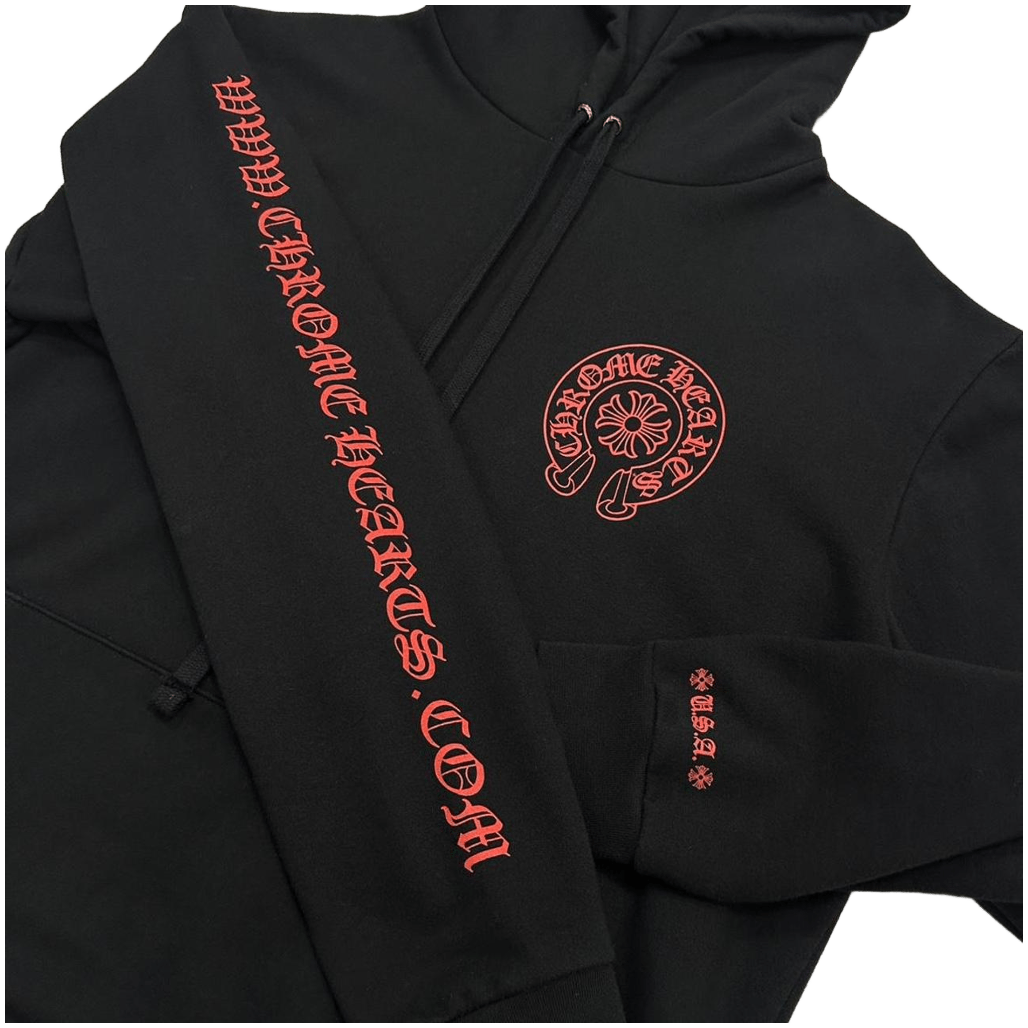 Chrome Hearts Horseshoe Logo Hoodie Black Red - Morely TrendsChrome Hearts Type here:)