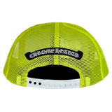 Chrome Hearts Cemetery Cross Trucker Hat Neon Yellow - Morely TrendsChrome Hearts Type here:)