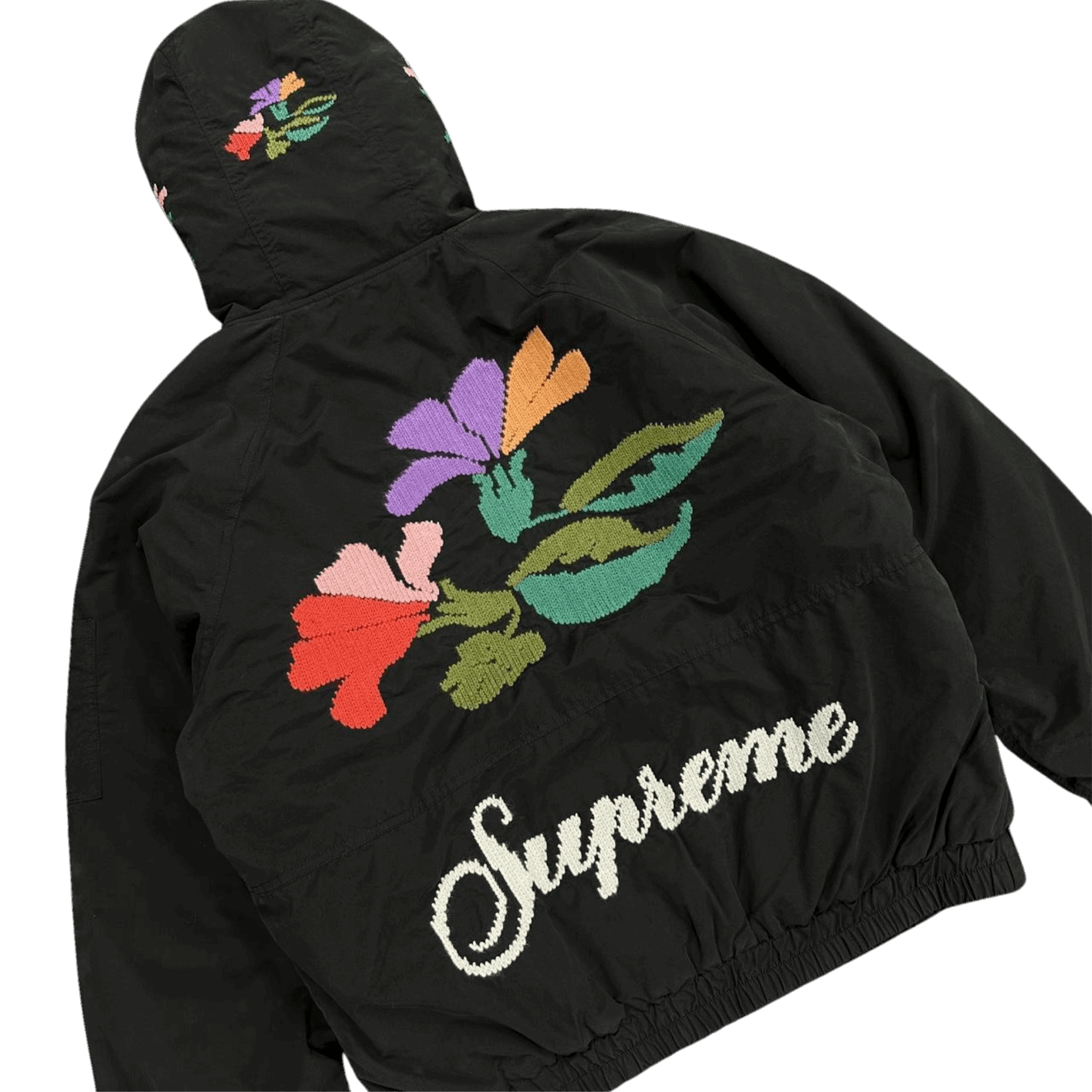 Supreme Needlepoint Hooded Jacket Black