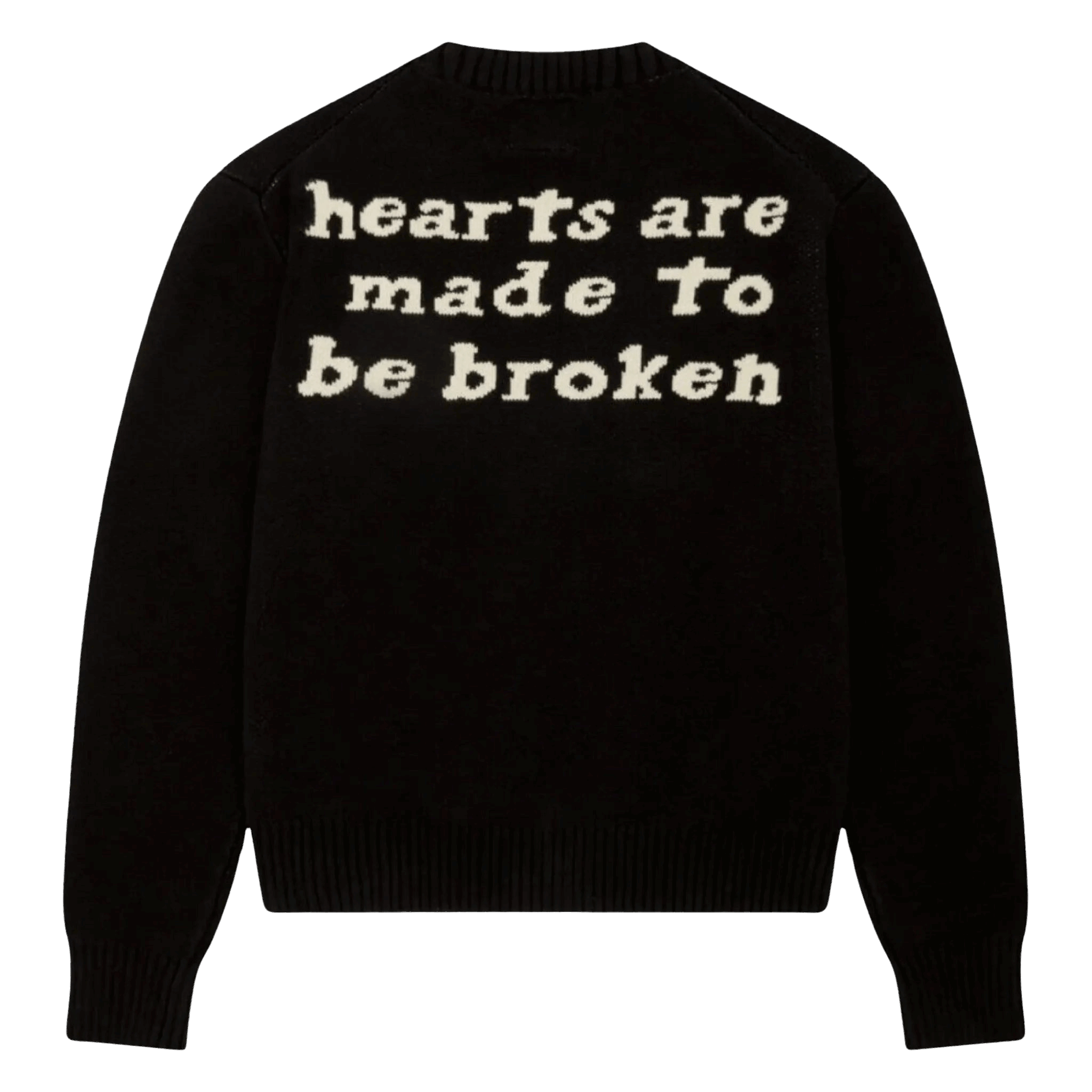 Broken Planet Hearts Are Made To Be Broken Knit Sweater Midnight Black