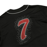 Supreme Rhinestone Baseball Jersey Black