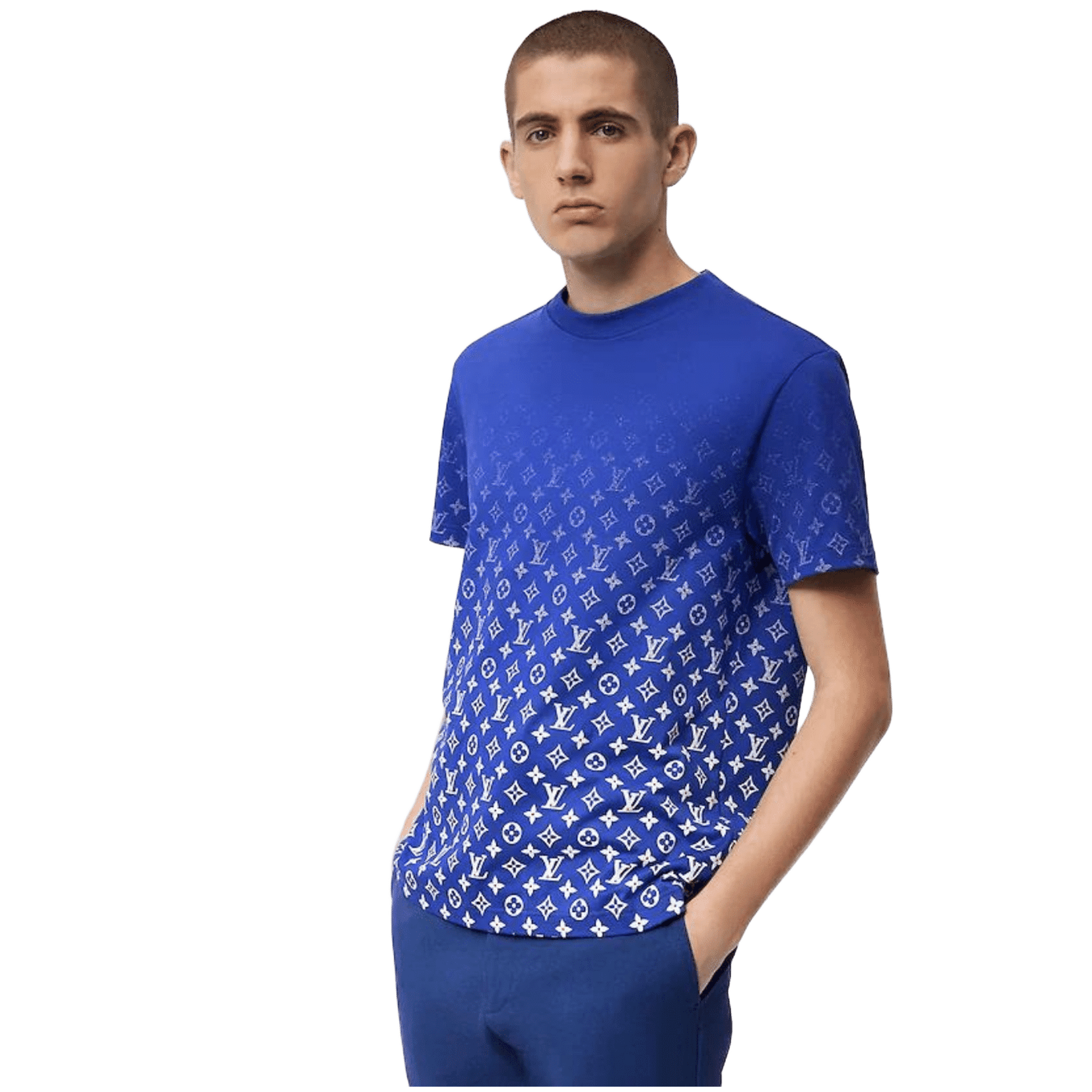 Louis Vuitton LVSE Monogram Gradient T-Shirt Blue - Morely TrendsLouis Vuitton Type here:)