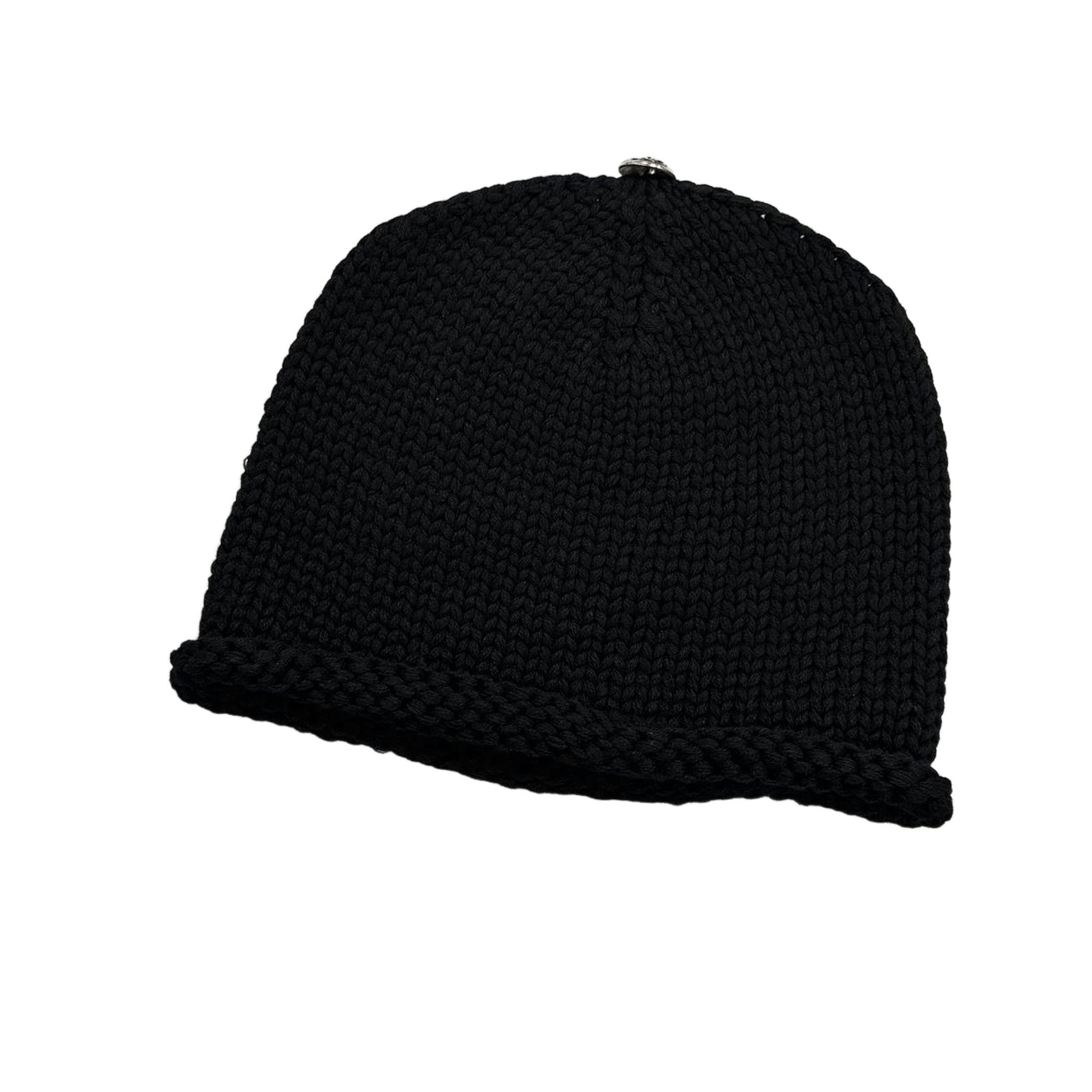 Chrome Hearts Cashmere Leather Cross Patch Beanie Black - Morely TrendsChrome Hearts Type here:)