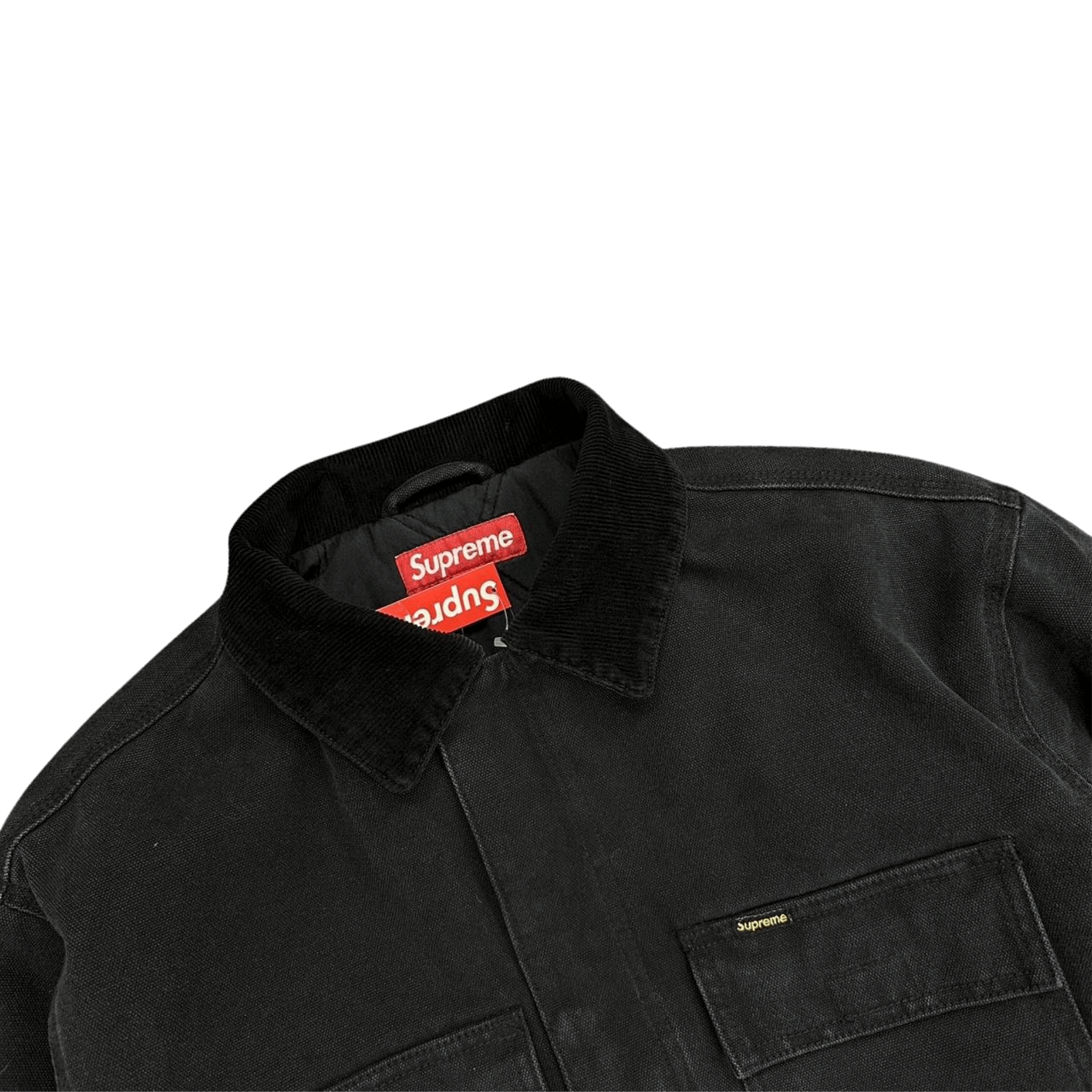 Supreme Old English Canvas Work Jacket Black