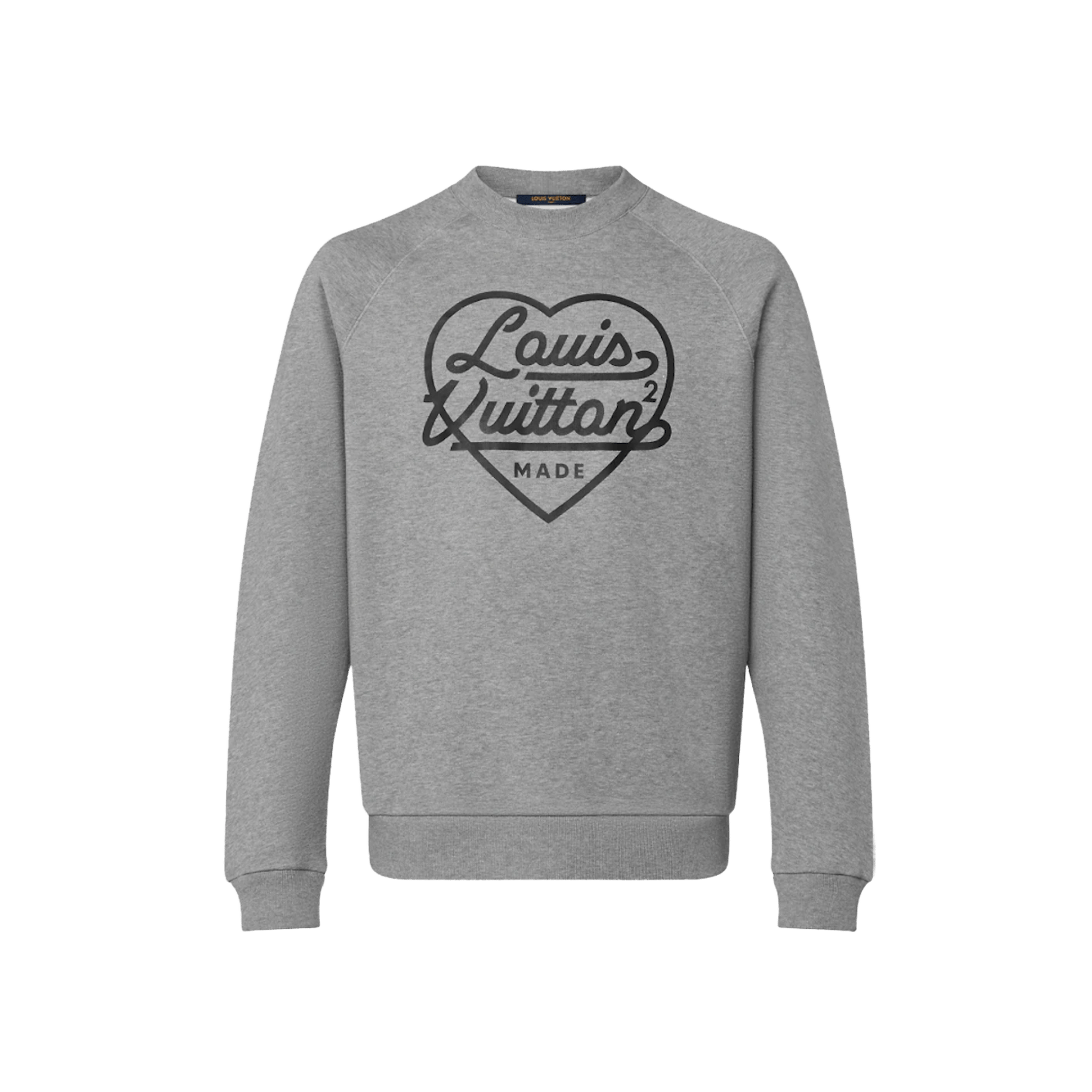 Louis Vuitton x Nigo Printed Heart Sweatshirt Light Grey - Morely TrendsLouis Vuitton Type here:)