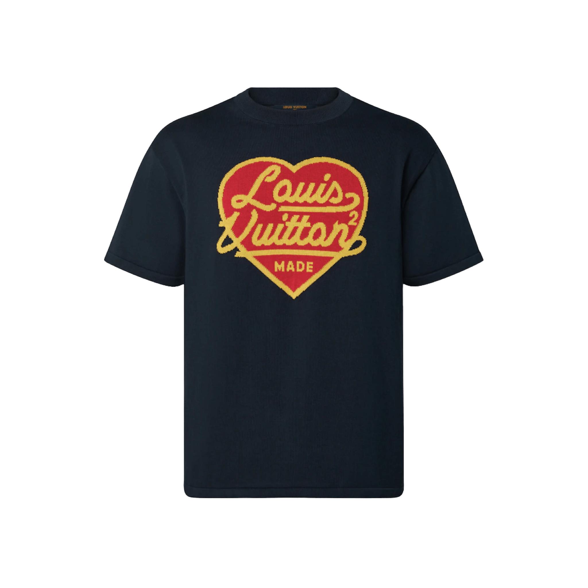 Louis Vuitton x Nigo Intarsia Jacquard Heart Crewneck Dark Ocean - Morely TrendsLouis Vuitton Type here:)