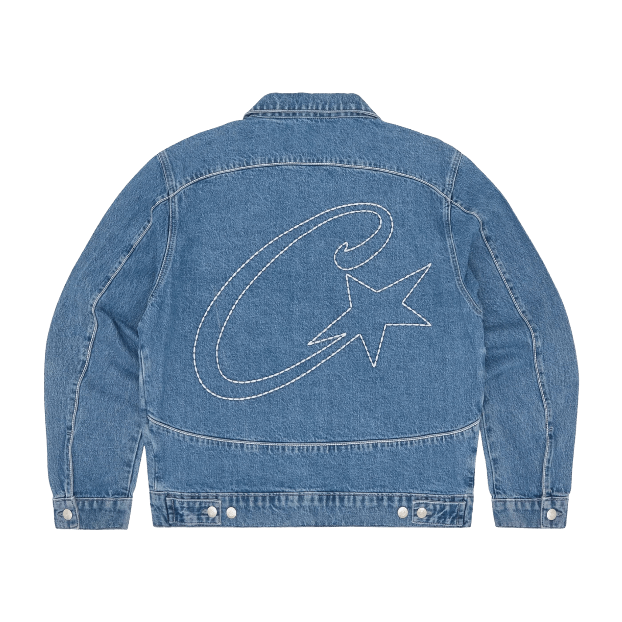 Corteiz C-Star Denim Trucker Jacket Blue
