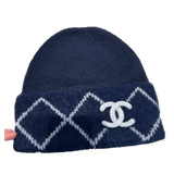 Chanel Argyle Logo Embroidered Beanie Navy - Morely TrendsChanel Type here:)