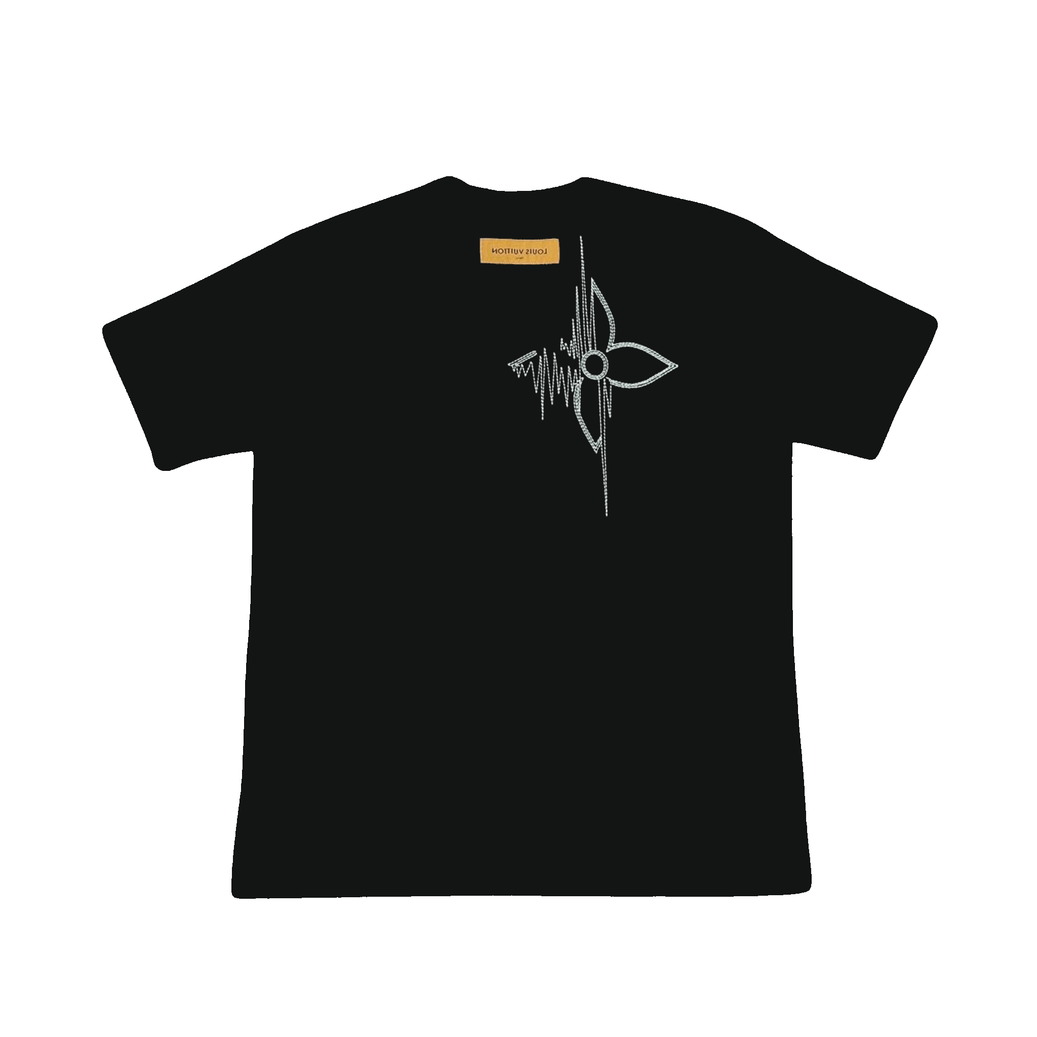 Louis Vuitton Embroidered LV Frequency Logo T-Shirt Black