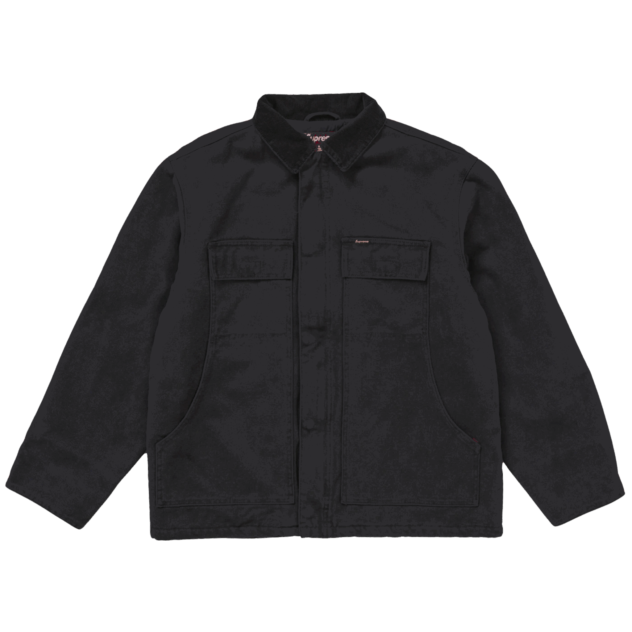 Supreme Old English Canvas Work Jacket Black