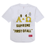 Supreme Alpha Omega Baseball Jersey White