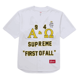 Supreme Alpha Omega Baseball Jersey White