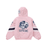 Supreme Mitchell & Ness NCAA Hooded Stadium Jacket Pink