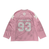 A Bathing Ape Bape Monogram Camo Long Sleeve Football Jersey Baby Pink - Morely TrendsA Bathing Ape Type here:)