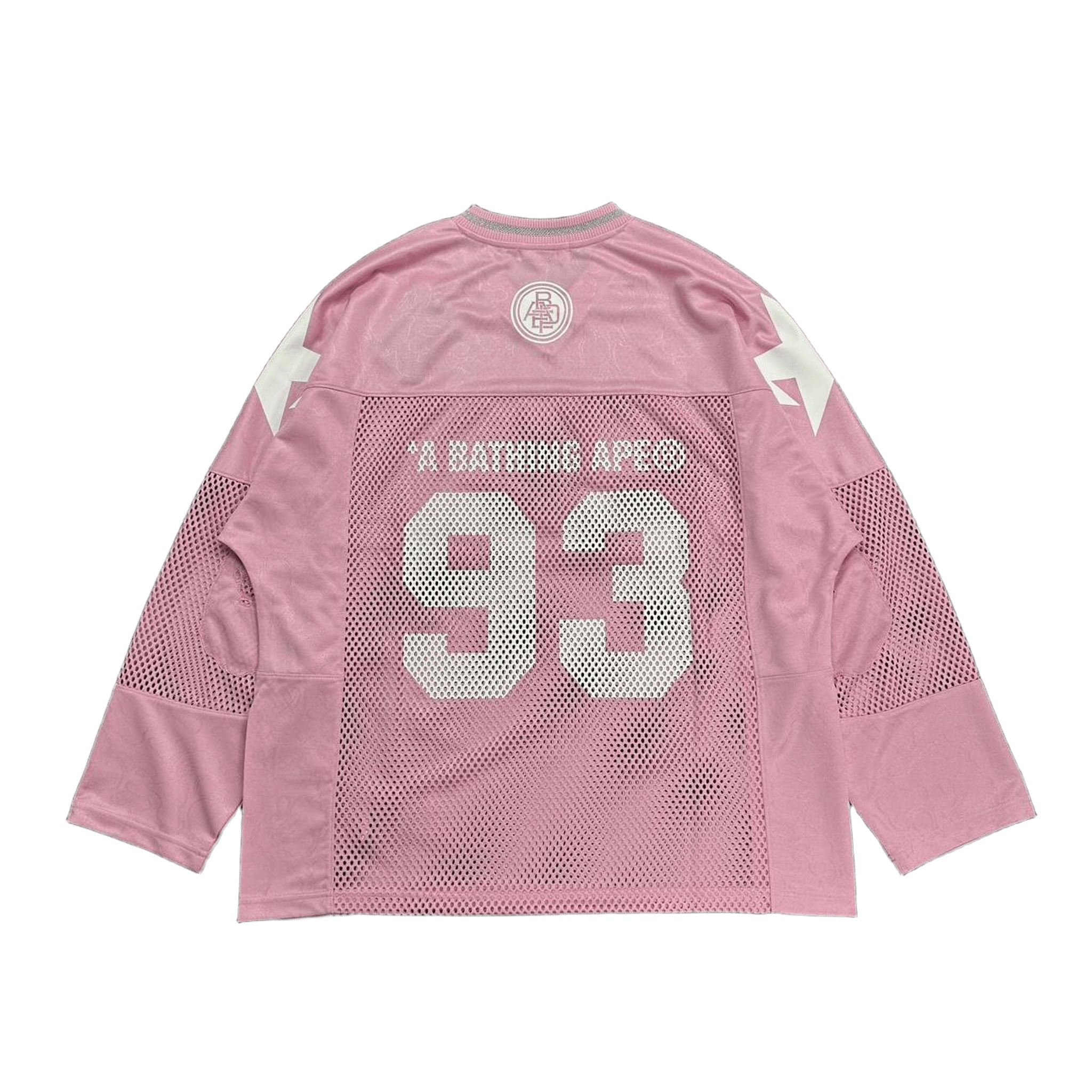 A Bathing Ape Bape Monogram Camo Long Sleeve Football Jersey Baby Pink - Morely TrendsA Bathing Ape Type here:)