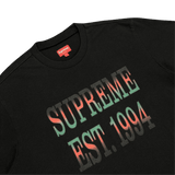 Supreme Cotton Mesh Gradient Logo S/S Top Black