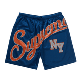 Supreme Big Script Mesh Short Blue