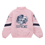 Supreme Mitchell & Ness NCAA Hooded Stadium Jacket Pink