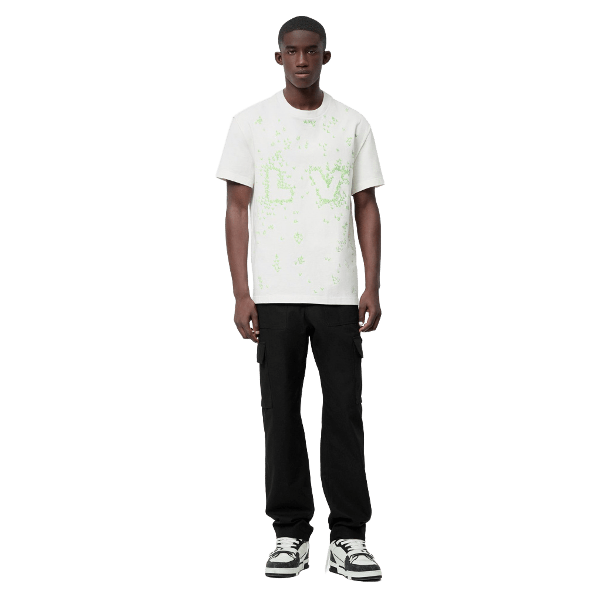 Louis Vuitton LV Spread Embroidery T-Shirt Milk White/Green - Morely TrendsLouis Vuitton Type here:)