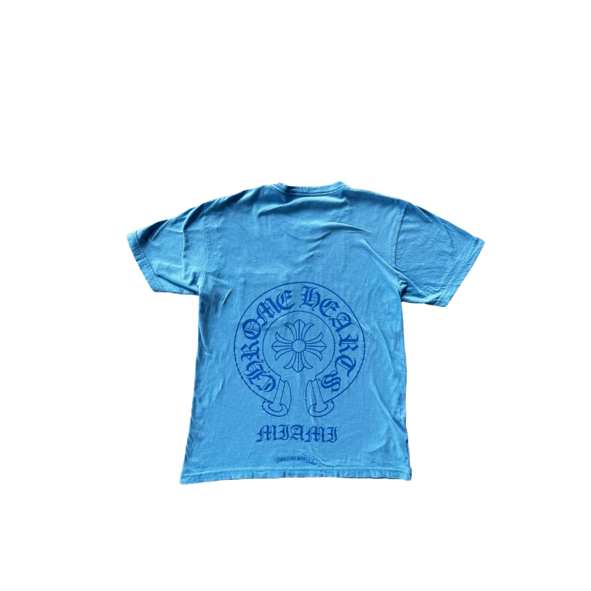 Chrome Hearts Blue Miami Horseshoe Logo T-Shirt - Morely TrendsChrome Hearts Type here:)