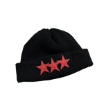 Chrome Hearts Cashmere 3 Red Leather Star Patch Beanie Black - Morely TrendsChrome Hearts Type here:)