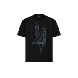Louis Vuitton Embroidered LV Frequency Logo T-Shirt Black