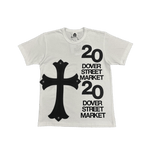 Chrome Hearts DSM Dover Street Market 20th Anniversary XL Leather Cross Patch T-Shirt White - Morely TrendsChrome Hearts Type here:)