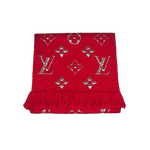Louis Vuitton Red Wool/Silk Logomania Shine Scarf - Morely TrendsLouis Vuitton Type here:)