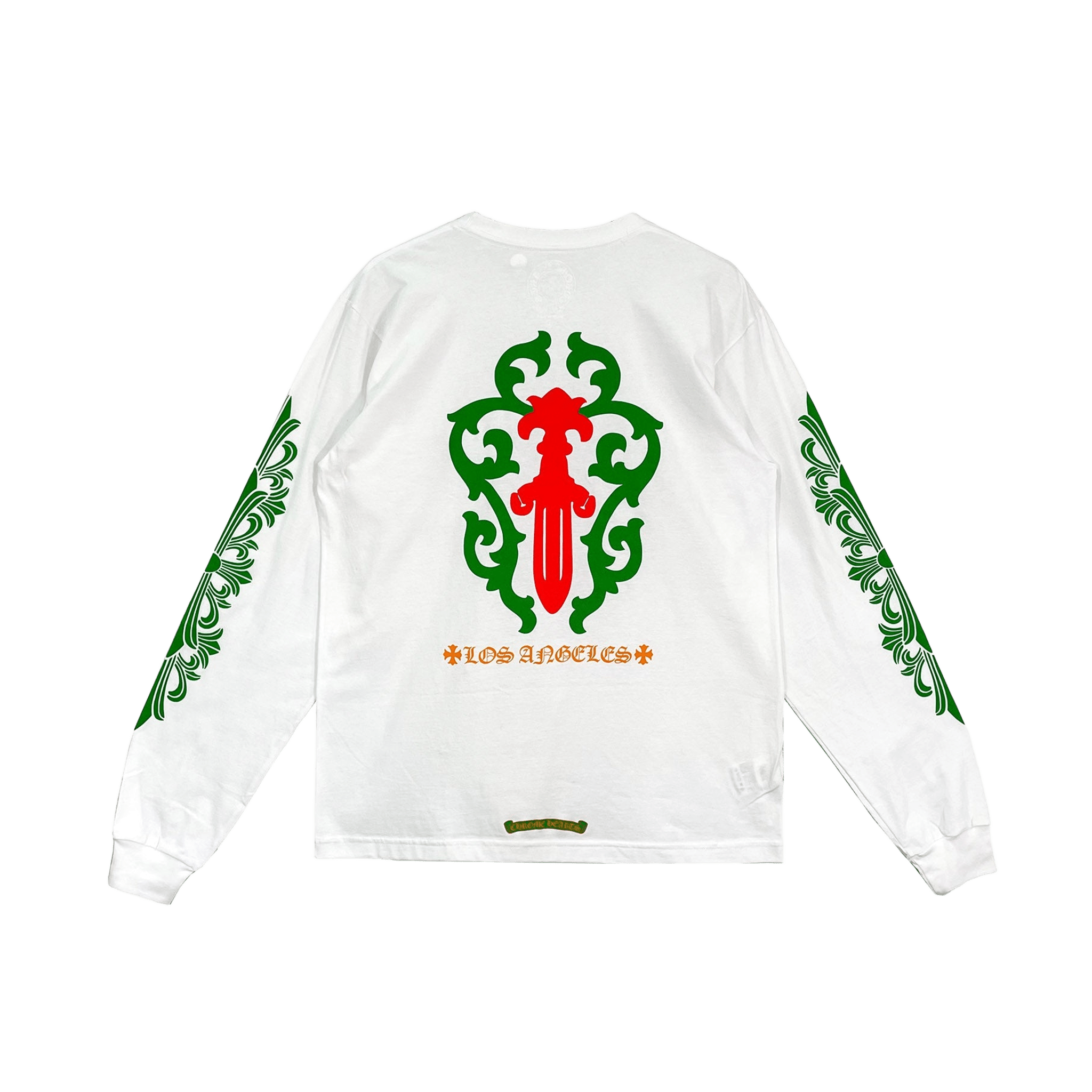 Chrome Hearts Los Angeles Dagger Logo Long Sleeve T-Shirt White - Morely TrendsChrome Hearts Type here:)
