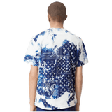 Louis Vuitton Monogram Bandana Printed T-Shirt Blue/White - Morely TrendsLouis Vuitton Type here:)