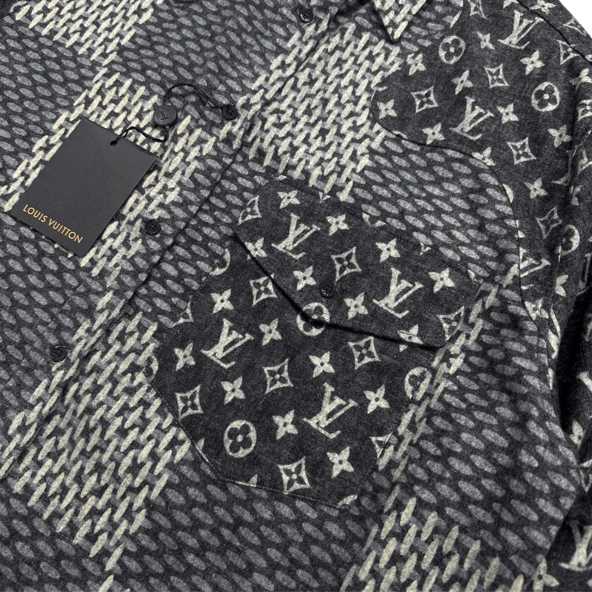 Louis Vuitton x Nigo MNGM Waves Giant Damier Flannel Shirt Indigo