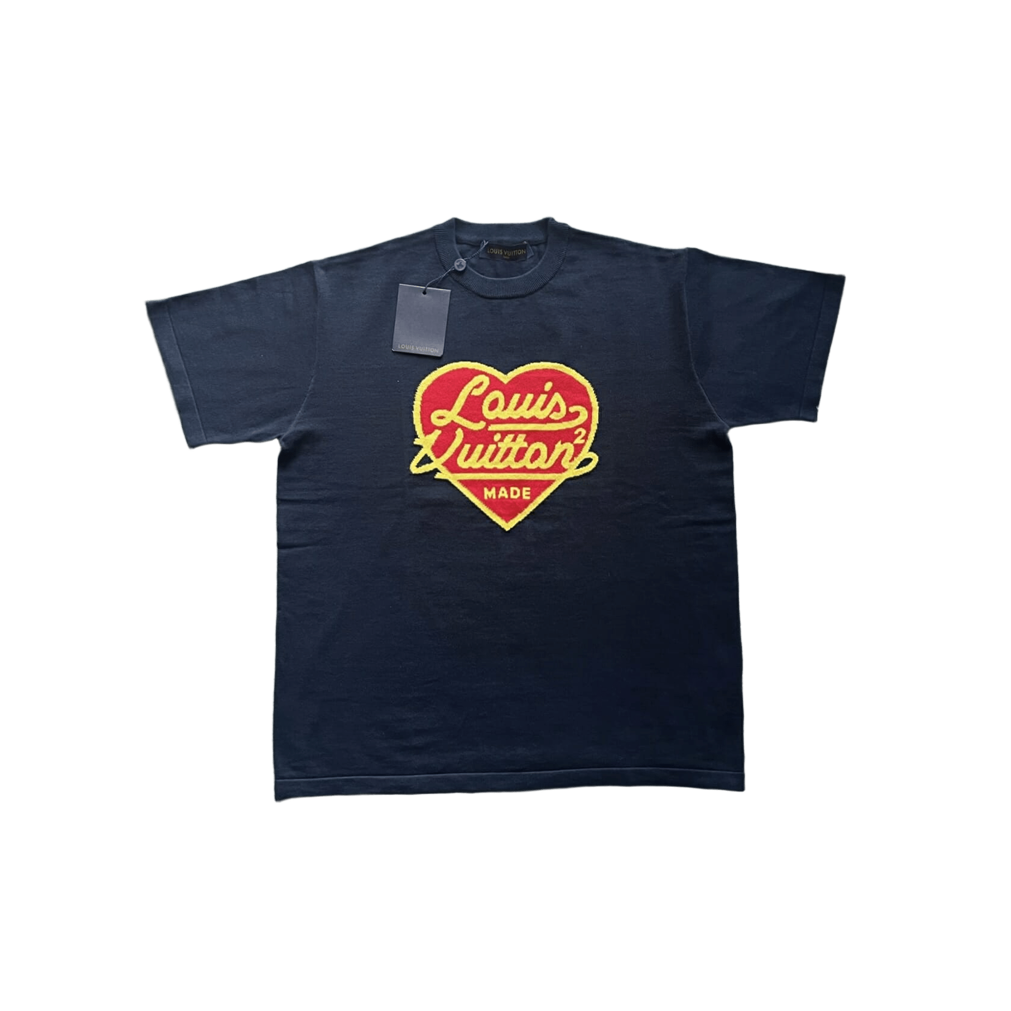 Louis Vuitton x Nigo Intarsia Jacquard Heart Crewneck Dark Ocean - Morely TrendsLouis Vuitton Type here:)