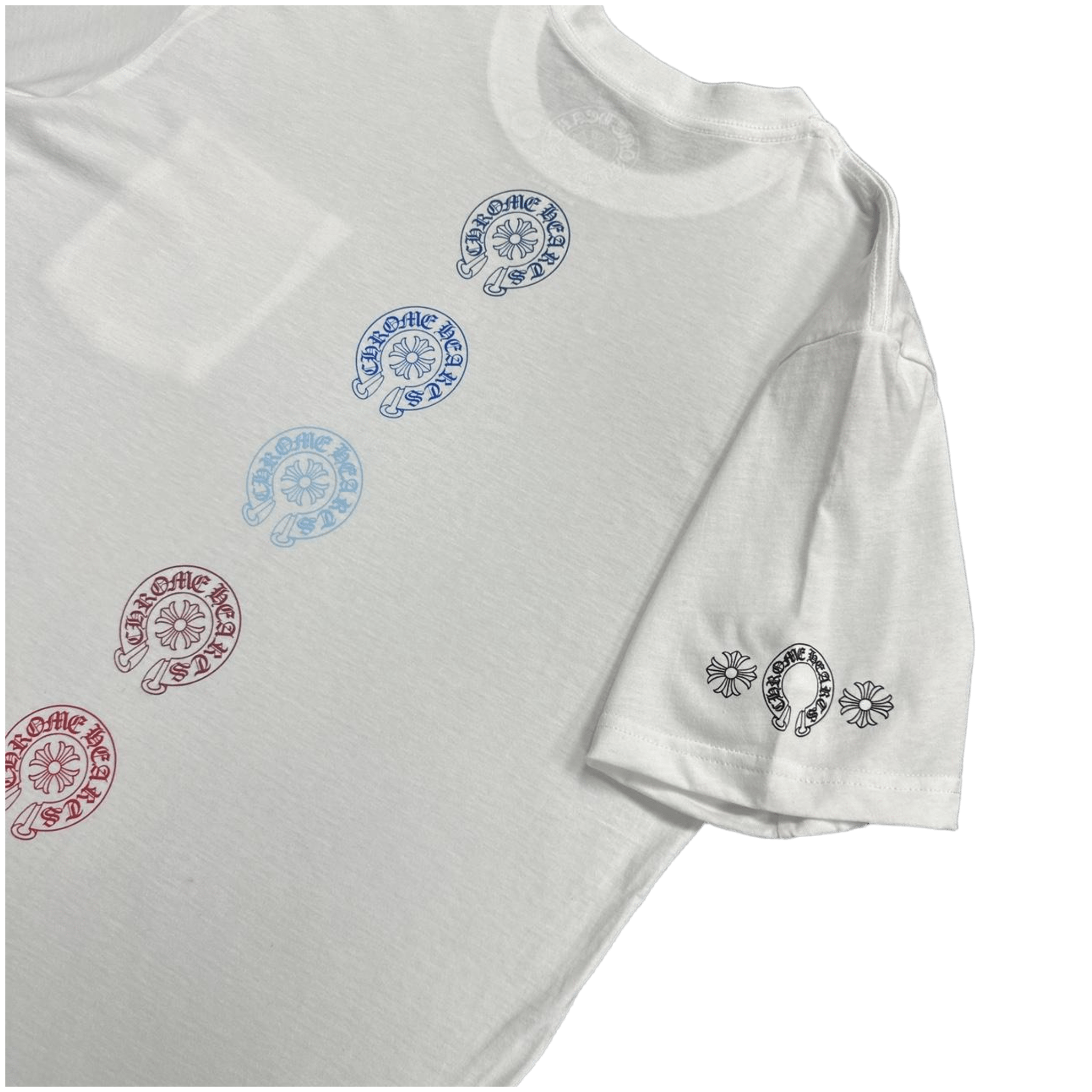 Chrome Hearts Multicolour Mini Horseshoe Logo T-Shirt White - Morely TrendsChrome Hearts Type here:)