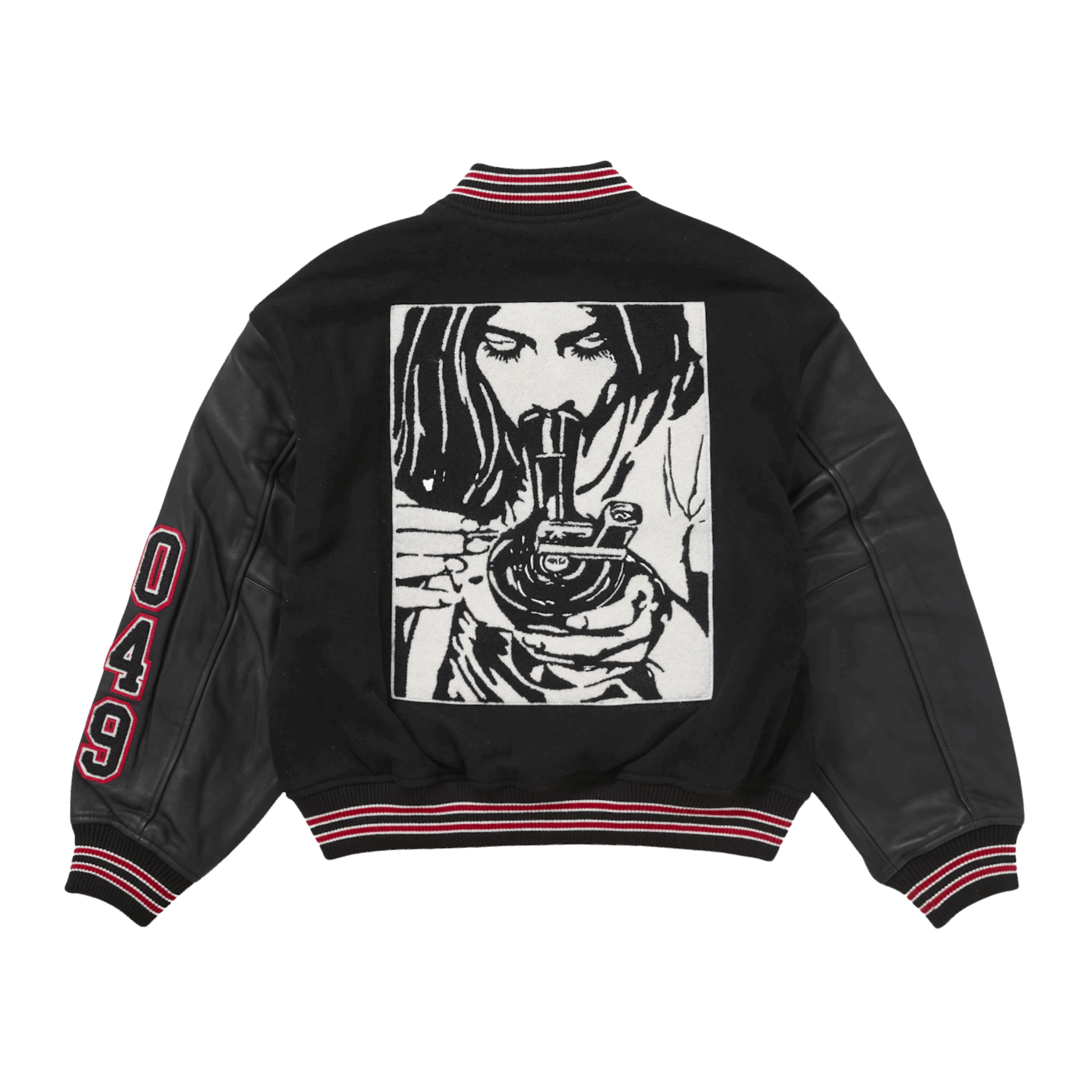 Supreme Hysteric Glamour Varsity Jacket Black