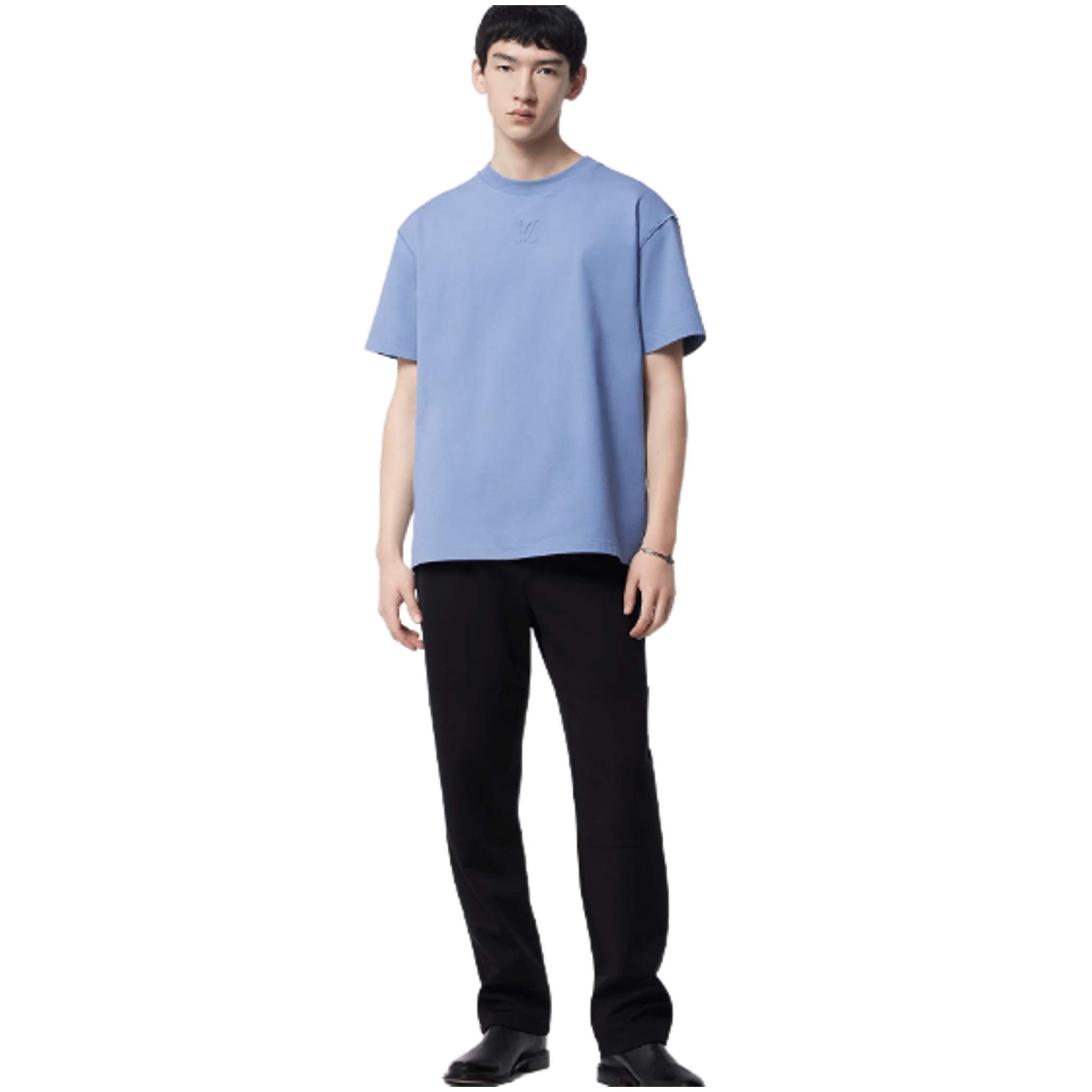 Louis Vuitton Embossed LV T-Shirt Stone Bleach Indigo - Morely TrendsLouis Vuitton Type here:)