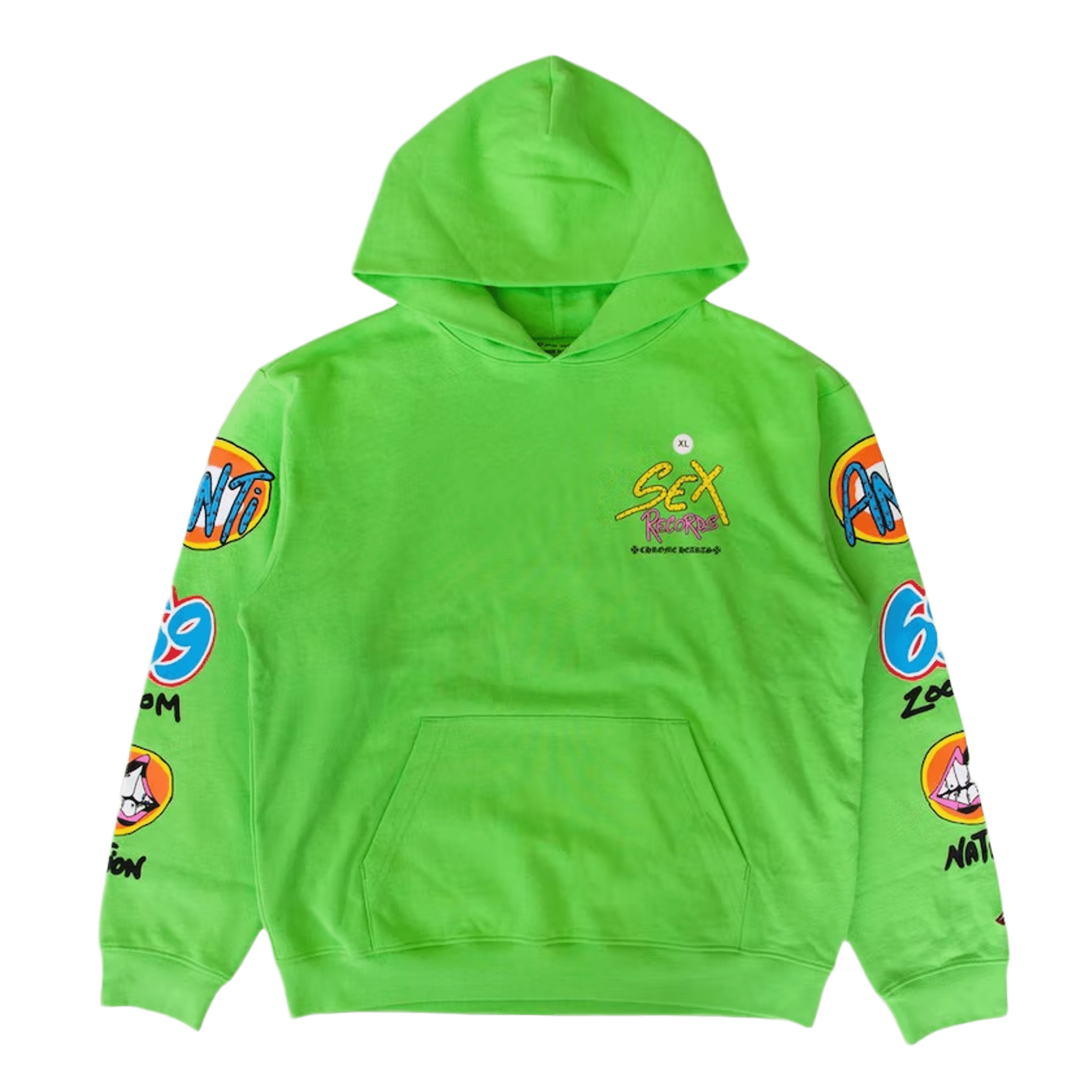 Chrome Hearts x Matty Boy Sex Records Hoodie Citrus Green - Morely TrendsChrome Hearts Type here:)
