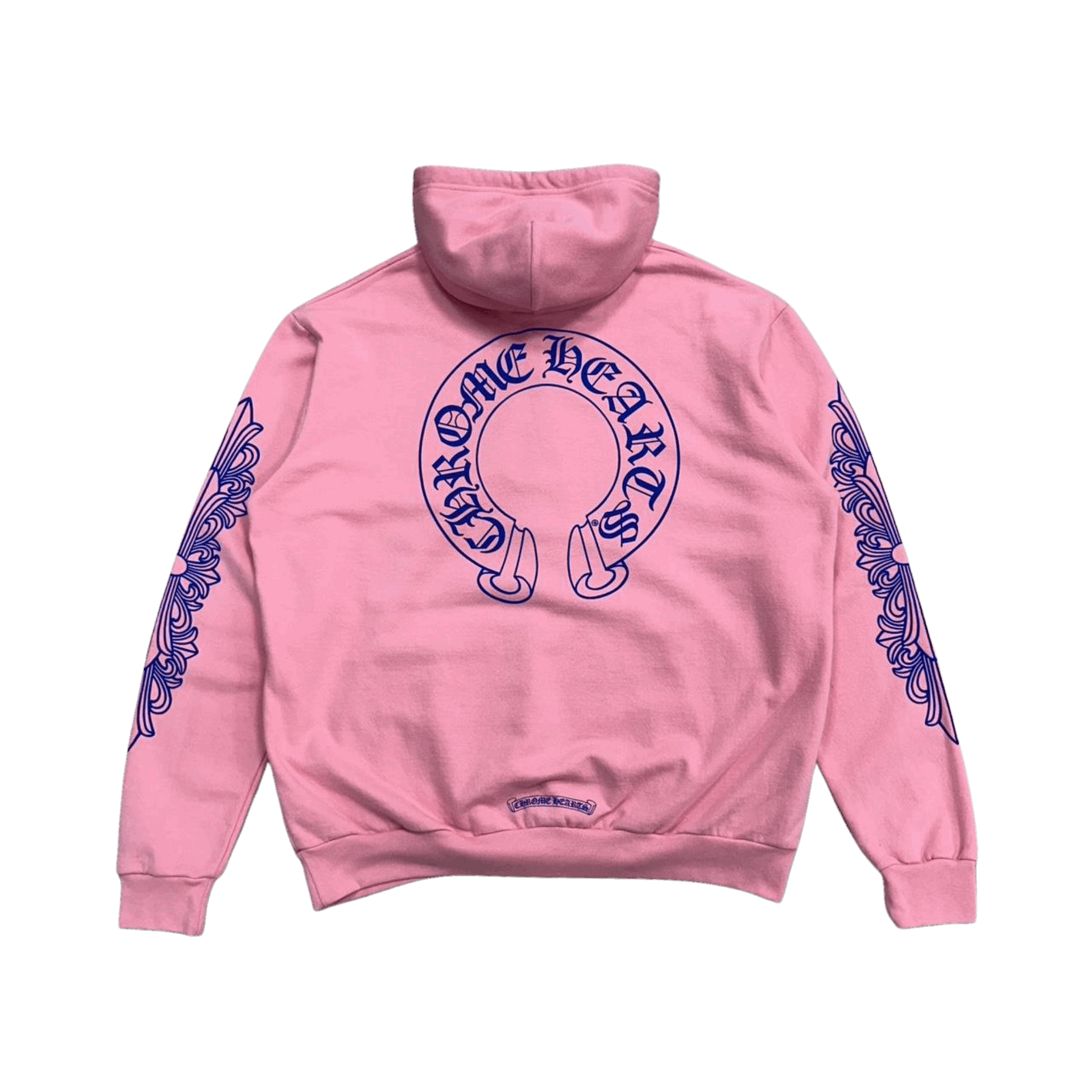 Chrome Hearts Floral Horseshoe Logo Hoodie Pink Blue