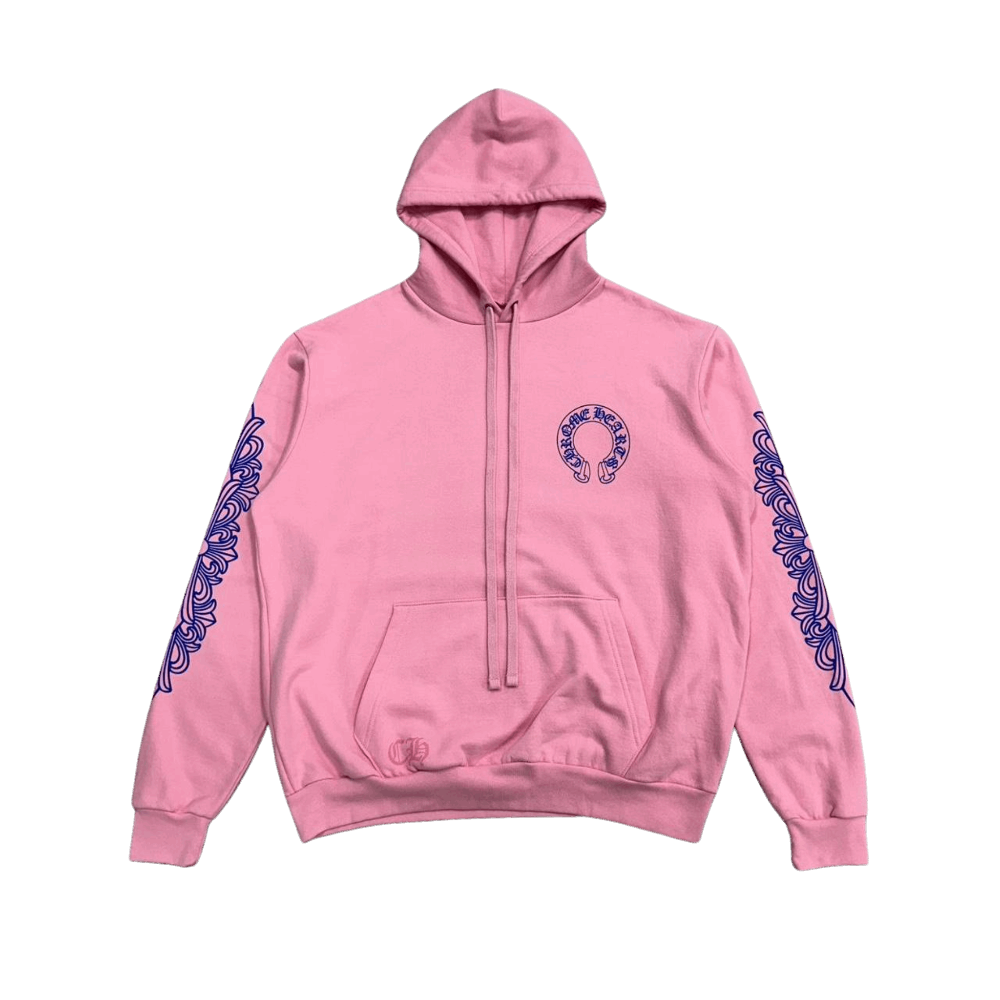 Chrome Hearts Floral Horseshoe Logo Hoodie Pink Blue