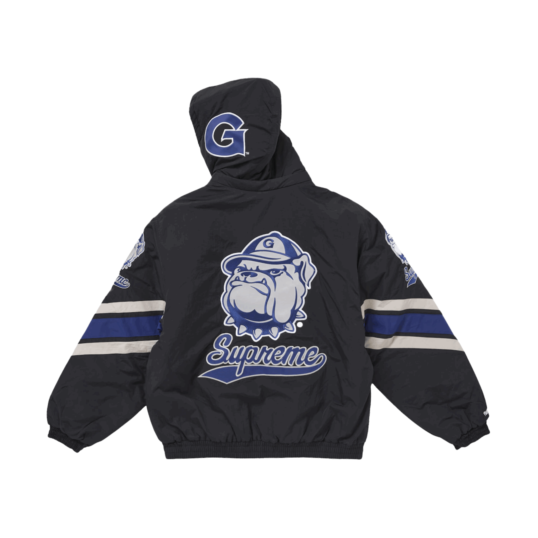 Supreme Mitchell & Ness NCAA Hooded Stadium Jacket Black