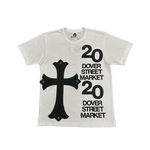 Chrome Hearts DSM Dover Street Market 20th Anniversary XL Leather Cross Patch T-Shirt White - Morely TrendsChrome Hearts Type here:)