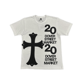 Chrome Hearts DSM Dover Street Market 20th Anniversary XL Leather Cross Patch T-Shirt White - Morely TrendsChrome Hearts Type here:)