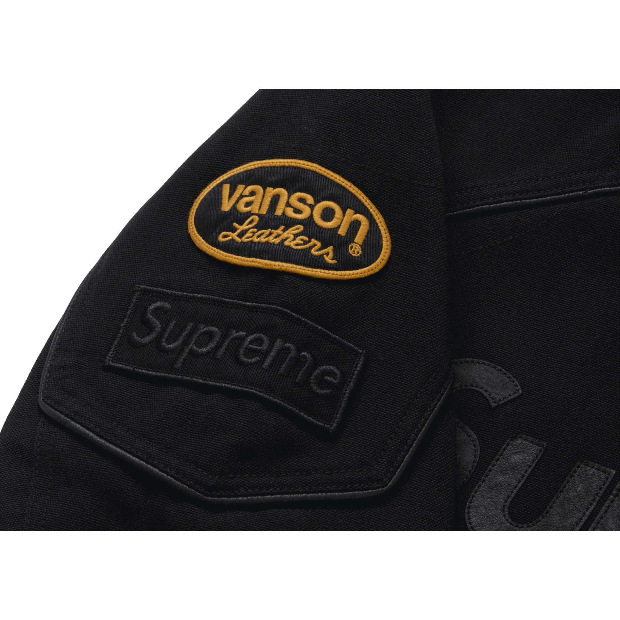 Supreme Vanson Leathers Cordura Cotton Jacket Black