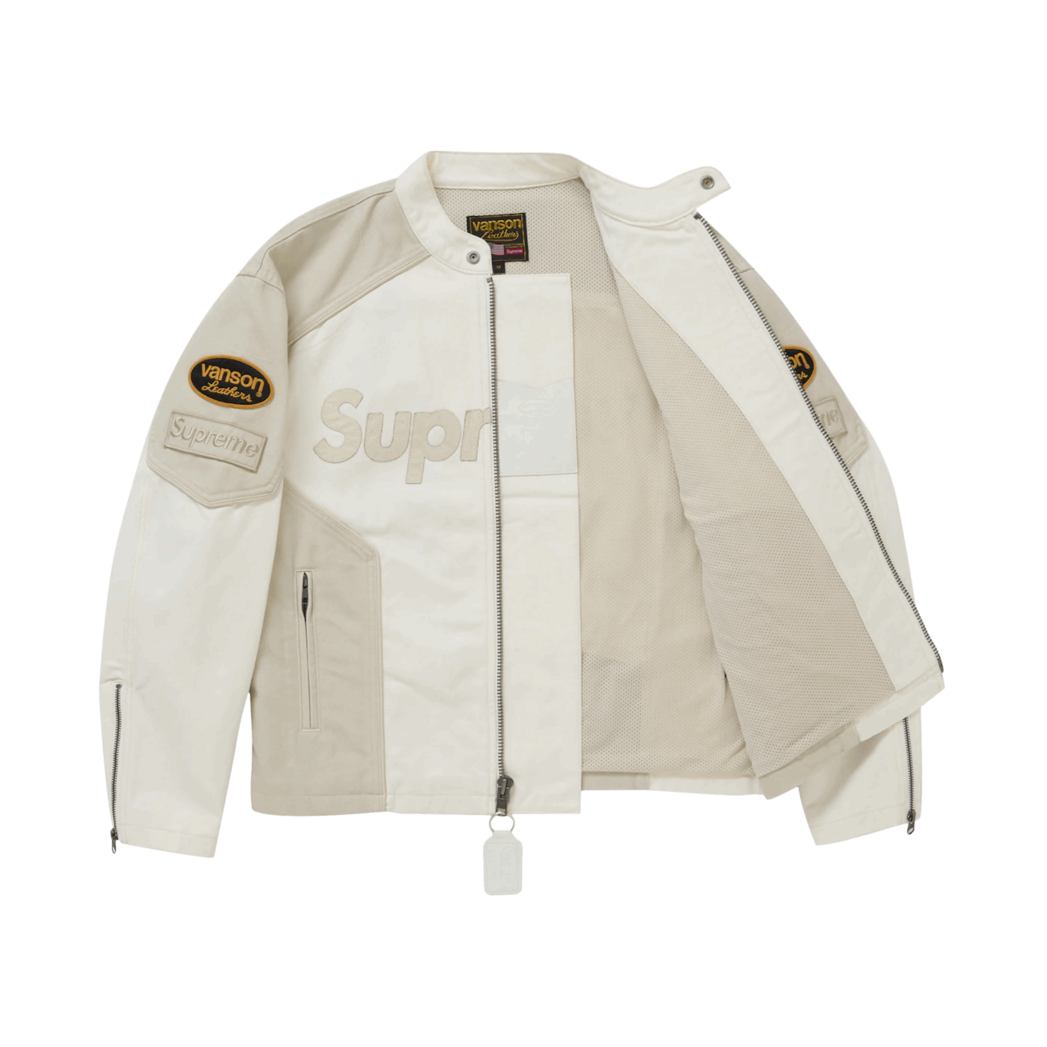 Supreme Vanson Leathers Cordura Cotton Jacket White