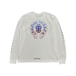 Chrome Hearts Gradient Horseshoe Dagger Logo Long Sleeve T-Shirt White - Morely TrendsChrome Hearts Type here:)
