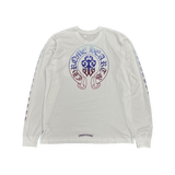 Chrome Hearts Gradient Horseshoe Dagger Logo Long Sleeve T-Shirt White - Morely TrendsChrome Hearts Type here:)